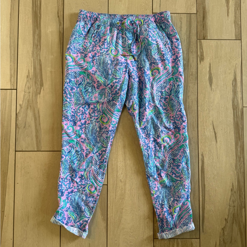 31" Taron Mid-Rise Linen Pant in Lilac Rose We Mermaid It worn once!